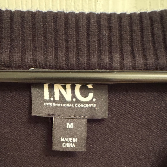 INC Colorblock Oversized Sweater in Black, White, and Tan Size M - Picture 2 of 5